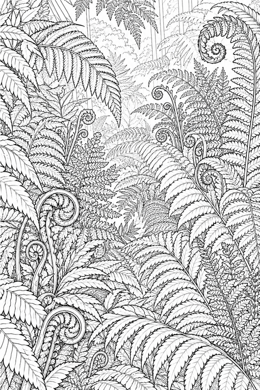 Flora Themed Coloring Book for Adults (Digital E-Book)