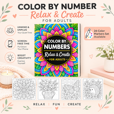Color By Numbers: Relax & Create for Adults