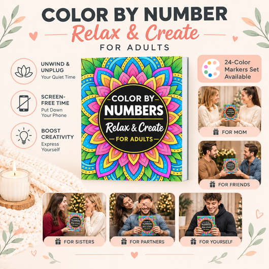 Color By Numbers: Relax & Create for Adults