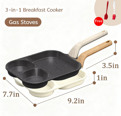 3-in-1 Non-Stick Breakfast Pan